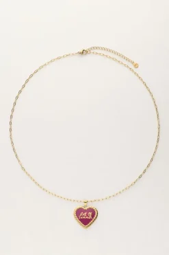 My Jewellery Chaîne à Maillons Art Avec Cœur Vintage Fuchsia Sale