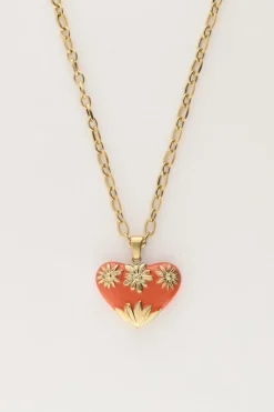 My Jewellery Chaîne à Maillons Art Avec Cœur Vintage Orange Discount