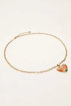 My Jewellery Chaîne à Maillons Art Avec Cœur Vintage Orange Discount