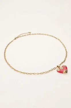 My Jewellery Chaîne à Maillons Art Vintage Avec Cœur Rose Discount