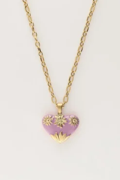 My Jewellery Chaîne à Maillons Art Vintage Avec Cœur Lilas Sale