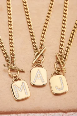 My Jewellery Chaîne à Maillons Avec Initiale En Zirconium Hot