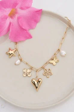 My Jewellery Chaîne à Maillons Avec Plusieurs Breloques New