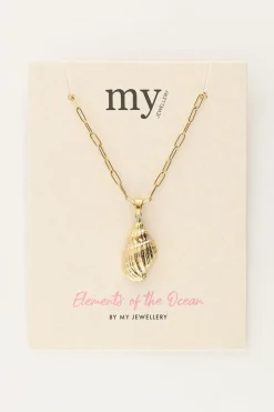 My Jewellery Chaîne à Maillons Océan Avec Coquillage Tourelle Et Perle Discount