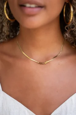 My Jewellery Chaîne à Maillons Plats Avec Texte "amour Sale