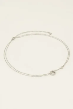 My Jewellery Chaîne à Pendentif Rond & Cœur En Strass Online