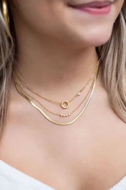 My Jewellery Chaîne à Pendentif Rond & Cœur En Strass Online