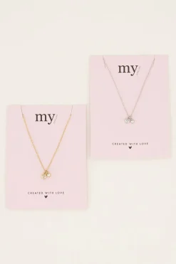 My Jewellery Chaîne Avec Deux Cœurs En Strass New