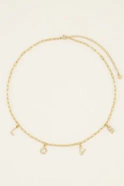 My Jewellery Chaîne Avec Lettres Love Et Strass Best