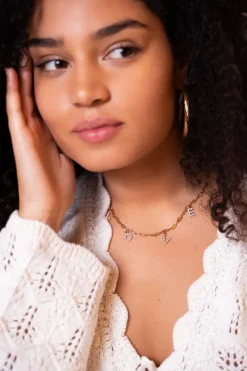 My Jewellery Chaîne Avec Lettres Love Et Strass Best