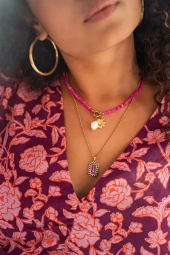 My Jewellery Chaîne Bold Spirit Pendentif « Amour » Rose Fashion