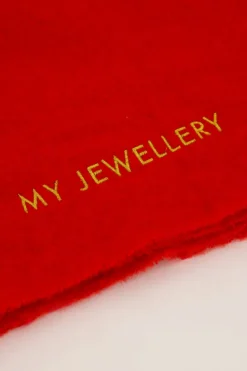 My Jewellery Écharpe Rouge à Franges Torsadées Best