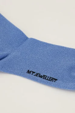 My Jewellery Chaussettes es Avec Lurex Et Volants Bleu Hot