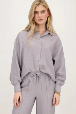 My Jewellery Chemise e à Boutons Gris New