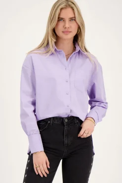 My Jewellery Chemise Lilas à Poche Poitrine Violet clair Clearance