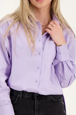 My Jewellery Chemise Lilas à Poche Poitrine Violet clair Clearance