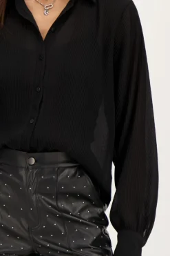 My Jewellery Chemise Noire Plissée Oversize Hot