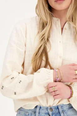 My Jewellery Chemisier Beige Avec Rubans Et Clous Online