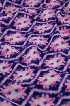 My Jewellery Chemisier Bleu à Imprimé Rose Violet/Rose/Violet clair/Bleu Outlet