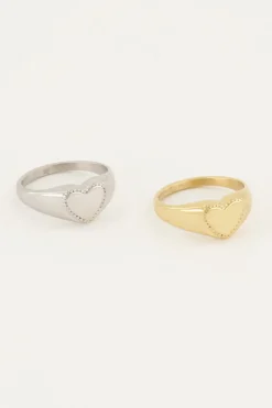 My Jewellery Chevalière Avec Petit Cœur Outlet