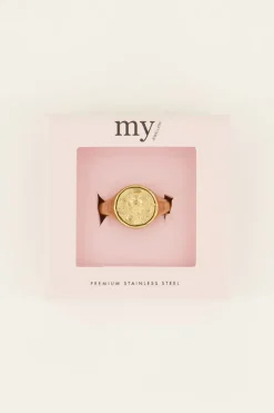 My Jewellery Chevalière Avec Pièce Incrustée Outlet