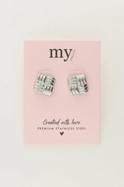 My Jewellery Clous Carrés Tissés Clearance