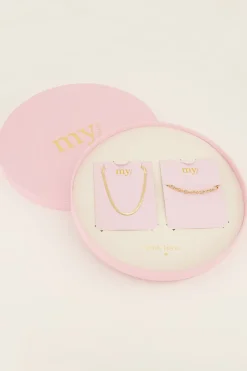 My Jewellery Coffret Cadeau Chaîne Et Bracelet à Maillons Discount