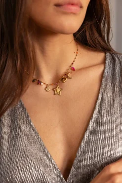 My Jewellery Collier à Charms Starry Avec étoile Et Perles Fashion