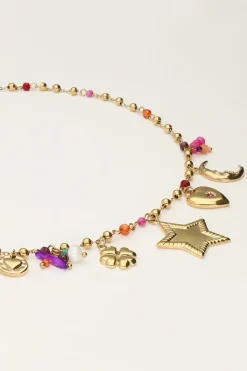 My Jewellery Collier à Charms Starry Avec étoile Et Perles Fashion