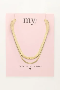 My Jewellery Collier à Double Maillon Plat Best