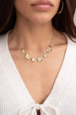 My Jewellery Collier à Fleurs Texturées Discount