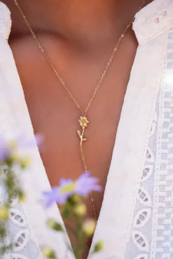 My Jewellery Collier à Pendentif Et Strass Birth Flower Discount