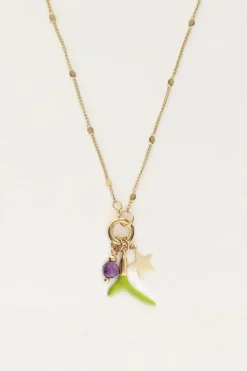 My Jewellery Collier Avec Corail Vert Et étoile New