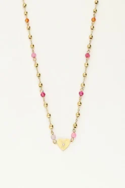 My Jewellery Collier Avec Cœur Et Perles Roses Sale