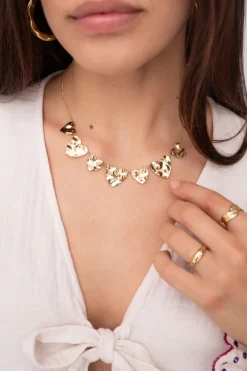 My Jewellery Collier Avec Cœurs Plats Outlet