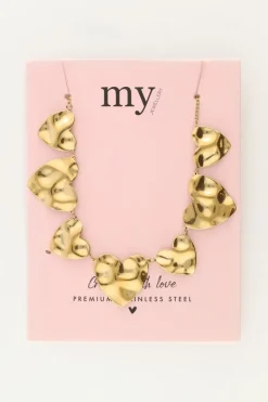 My Jewellery Collier Avec Cœurs Plats Outlet
