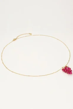 My Jewellery Collier Avec Grappe De Raisin Fuchsia New