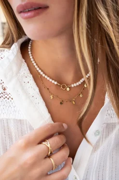 My Jewellery Collier Avec Perles Nacrées Et Fermoir Clearance