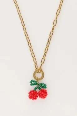 My Jewellery Collier Avec Perles Rouges Cerise Discount