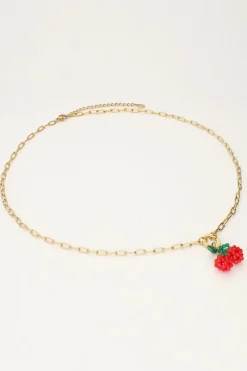 My Jewellery Collier Avec Perles Rouges Cerise Discount