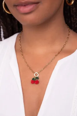 My Jewellery Collier Avec Perles Rouges Cerise Discount