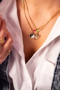 My Jewellery Collier Candy Avec Charms Et Fermoir Rose New