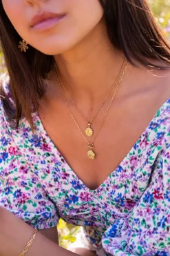 My Jewellery Collier Casa Fiore Avec Pendentif à Fleurs Doré Online