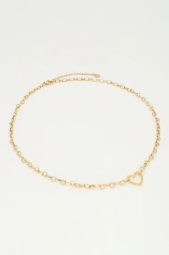 My Jewellery Collier Chaîne Avec Petit Pendentif Cœur Ouvert Hot