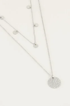 My Jewellery Collier Chaîne Double Avec Pièces Hot