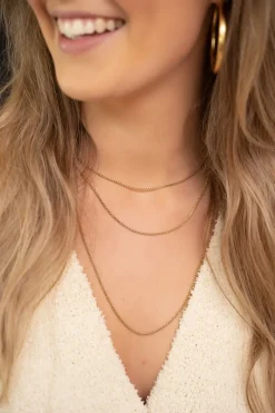 My Jewellery Collier Chaîne Mi-long à Maillons Ronds Discount