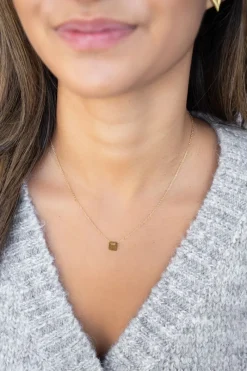 My Jewellery Collier Chaîne Pendentif Carré Discount