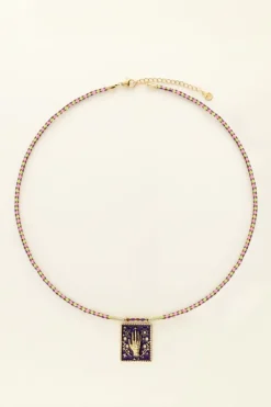 My Jewellery Collier Cordon à Pendentif Violet Mystic Fashion