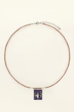 My Jewellery Collier Cordon à Pendentif Violet Mystic Fashion