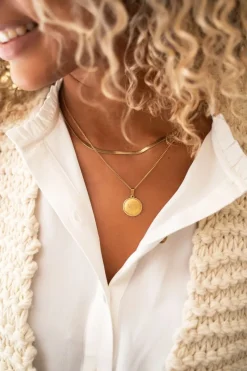 My Jewellery Collier Court Et Médaillon à Graver Atelier Clearance